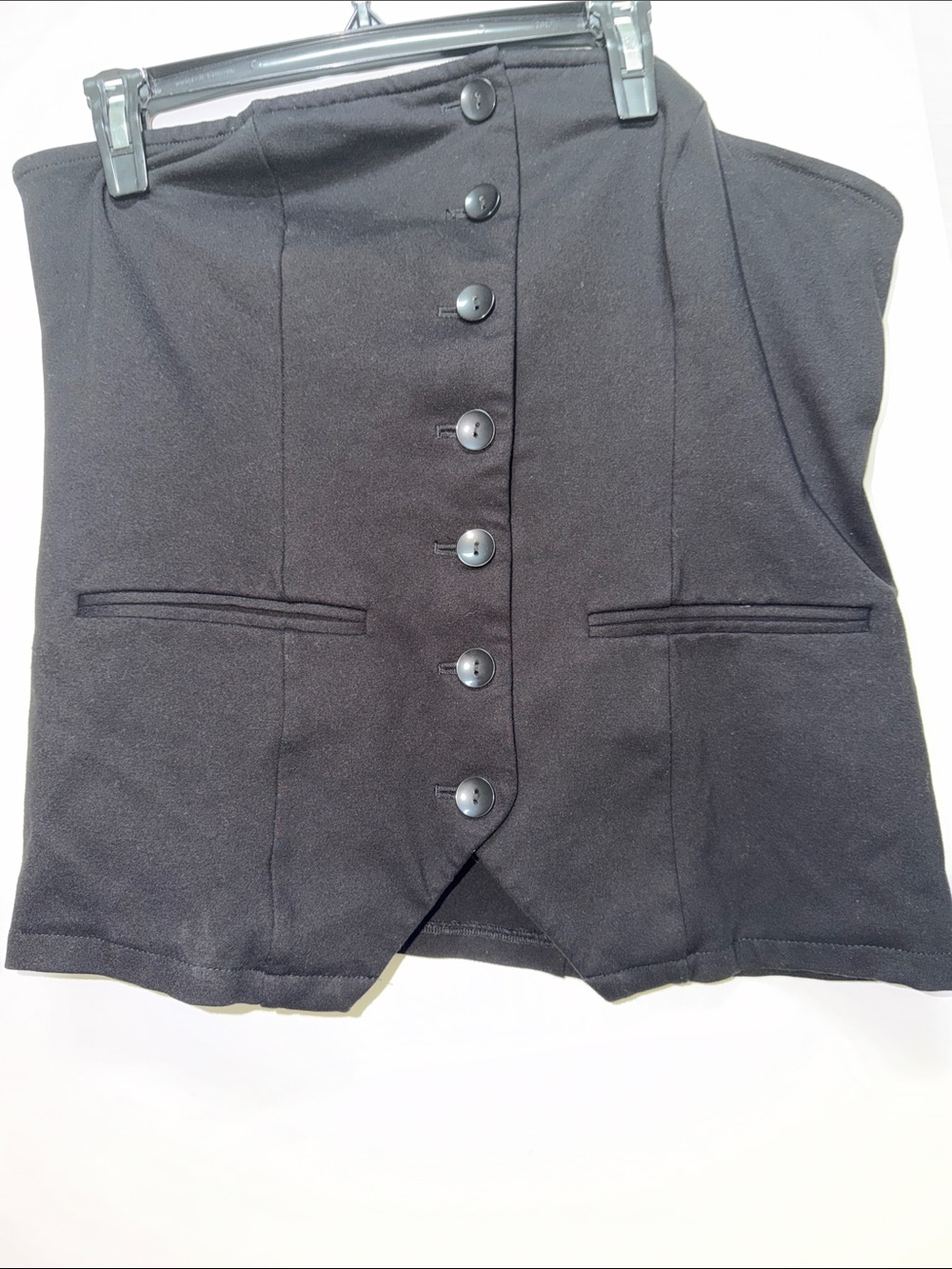 Joie strapless black button up top